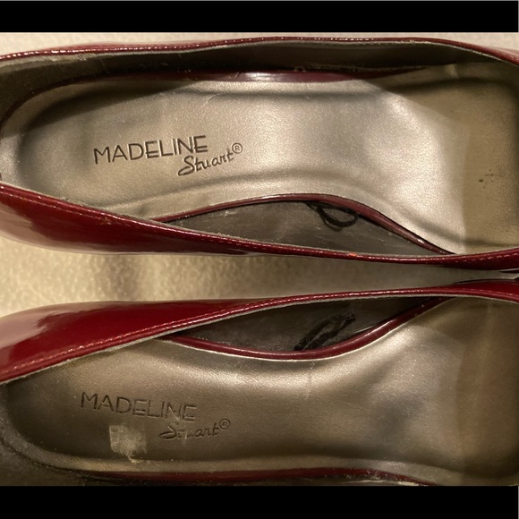 PATENT MADELINE STUART PEEP-TOE WEDGES-sz 6.5 - Picture 4 of 7